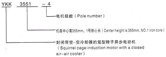 YKK系列(H355-1000)高压YRKK560-10三相异步电机西安泰富西玛电机型号说明